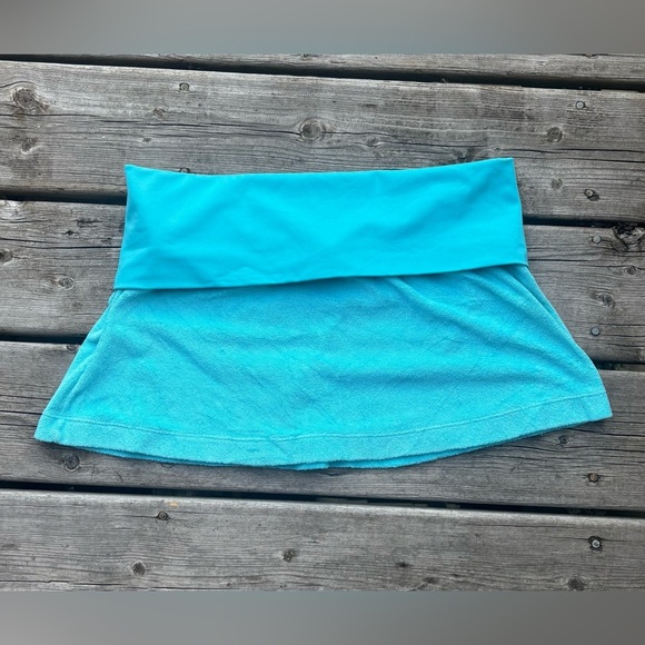 Ralph Lauren Aqua Blue Swimsuit Bathing Suit Cover Up Skirt Medium - Picture 6 of 6